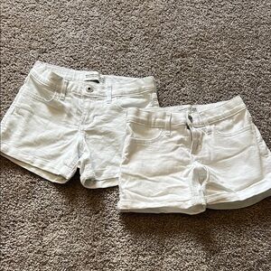 Abercrombie shorts in white girls size 9/10